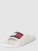 Tommy Hilfiger Slides mit Logo-Print Offwhite