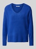 Tom Tailor Denim Relaxed Fit Strickpullover mit V-Ausschnitt Royal