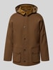 Barbour Regular fit functioneel jack met capuchon Camel