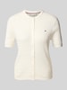 Tommy Hilfiger Regular Fit Strickjacke aus reiner Baumwolle Weiss
