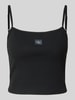 Calvin Klein Jeans Korte top met labeldetail Zwart