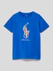Polo Ralph Lauren Kids T-shirt z nadrukiem z logo Królewski niebieski