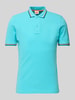 Sundek Poloshirt met korte knoopsluiting, model 'Brice' Aquablauw