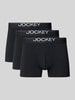Jockey Slim Fit Trunks mit Logo-Stitching im 3er-Pack Black
