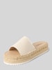 Espadrij Slides mit Plateausohle Modell 'PLAGE VALERIE' Offwhite