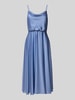 Jake*s Cocktail Knielanges Cocktailkleid mit Wasserfall-Ausschnitt Jeansblau