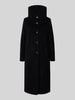 Milo Coats Lange jas met opstaande kraag, model 'STACY' Zwart