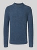 Christian Berg Men Gebreide pullover van wolmix  Donkerblauw