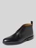 Henry Stevens Lage schoenen met vetersluiting model 'Marshall' Zwart