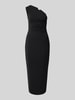 Jake*s Cocktail Eng anliegendes Cocktailkleid mit One-Shoulder Black