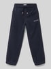 Tommy Hilfiger Teens Sweatpants met logostitching, model 'POLAR' Marineblauw