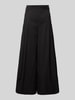 MAC Wide Leg Stoffhose mit verkürztem Schnitt Modell 'Leonie' Black