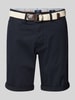 MCNEAL Slim fit bermuda met riem Marineblauw