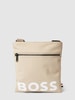 BOSS Schoudertas met labelprint, model 'CATCH' Zand
