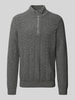 MAERZ Muenchen Strickpullover aus Schurwolle Modell 'DIAMOND ALBANY' Hellgrau