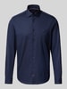 Tommy Hilfiger Tailored Slim fit zakelijk overhemd van katoenmix Bleu