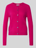 Christian Berg Woman Strickjacke aus reinem Kaschmir mit durchgängiger Knopfleiste Pink