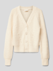 s.Oliver RED LABEL Strickjacke mit V-Ausschnitt Ecru
