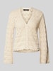 Vero Moda Damen Cardigan mit Strickmuster Ecru