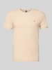 Tommy Jeans Regular fit T-shirt van katoenmix Beige gemêleerd