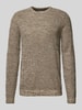 Jack & Jones Gebreide pullover met ronde hals, model 'LEWIS' Beige gemêleerd