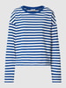 Marc O'Polo Denim Sweatshirt met streepmotief Koningsblauw
