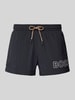 BOSS Relaxed Fit Badeshorts mit Label-Print Modell 'Mooneye' Black