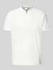 SELECTED HOMME Poloshirt mit kurzem Reißverschluss Weiss