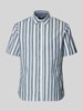 LERROS Slim Fit Freizeithemd mit Logo-Stitching Marine