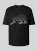 HUGO T-Shirt mit Label-Print Modell 'Drcard' Black