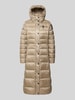 Blauer Usa Daunenmantel mit Kapuze Modell 'ANITA' Beige