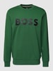 BOSS Sweatshirt mit Label-Print Modell 'Soleri' Gruen