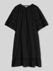 Marc O'Polo Loose Fit Freizeitkleid aus reiner Baumwolle mit Lochstickerei Black