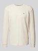 Tommy Jeans Regular Fit Longsleeve mit Label-Stitching Beige