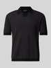 Emporio Armani Regular Fit Poloshirt mit Strukturmuster Dunkelbraun