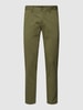 Marc O'Polo Spodnie o kroju shaped fit w jednolitym kolorze Oliwkowy