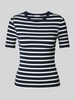 Tommy Hilfiger T-shirt in riblook Marineblauw