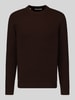 Selected Regular fit gebreide pullover van puur katoen model 'DANE' Chocoladebruin