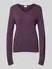 Vila Strickpullover mit V-Ausschnitt Violett