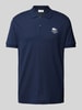 Lacoste Poloshirt mit Label-Print Modell 'Piquet' Dunkelblau