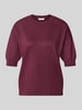 b.young Relaxed Fit T-Shirt aus Viskose-Mix Bordeaux