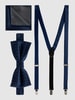 Cinque Strik, pochet en bretels in een set, model 'Carlo' Marineblauw