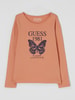 Guess Shirt met lange mouwen en logo  Apricot
