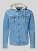 CARS JEANS Jeansjacke mit Kapuze Modell 'TREY' Hellblau