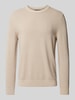 Marc O'Polo Gebreide pullover met labelstitching Beige