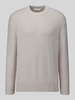 Selected Pullover mit Strukturstrick Offwhite