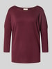 FREE/QUENT Strickpullover aus Viskose-Mix mit 3/4-Arm Modell 'JONE' Bordeaux