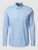 Tommy Hilfiger Slim Fit Freizeithemd mit Allover-Muster Hellblau