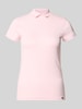 Marc Cain Slim Fit T-Shirt mit hochschließendem Polokragen Rosa