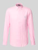 Polo Ralph Lauren Slim Fit Leinenhemd mit Logo-Stitching Rosa